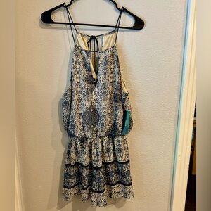 Lulus Tie Back Patterned Romper